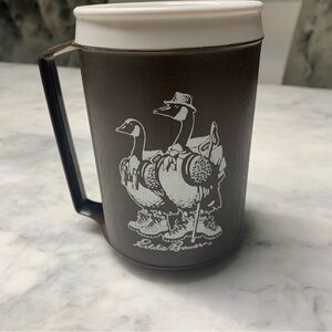 Aladdin Eddie Bauer Geese Hiking Brown Plastic Mug No Top VTG